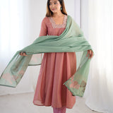 Trendy Tabby Organza Suit
