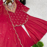 simar silk With Embroidery Work Top