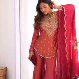 simar silk With Embroidery Work Top