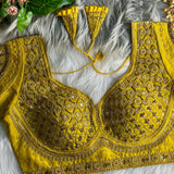 COPPER MATCHING WORK BRIDAL BLOUSE