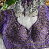 COPPER MATCHING WORK BRIDAL BLOUSE