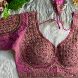 COPPER MATCHING WORK BRIDAL BLOUSE