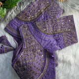 COPPER MATCHING WORK BRIDAL BLOUSE