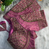 COPPER MATCHING WORK BRIDAL BLOUSE