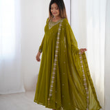 PURE SOFT FOX GEORGETTE FABRIC FULLY GOWN