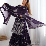 Royal Faux Georgette Top Sharara
