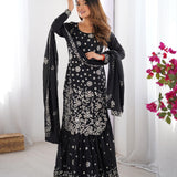 Royal Faux Georgette Top Sharara