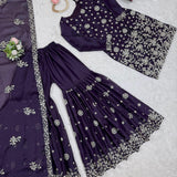 Royal Faux Georgette Top Sharara
