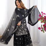 Royal Faux Georgette Top Sharara