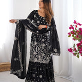 Royal Faux Georgette Top Sharara