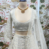 White Georgette Lehenga Choli