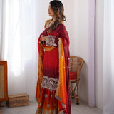 Stunning Rust Embroidered Suit