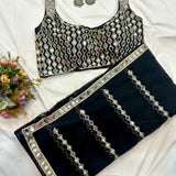 New trending original  embroidery work Georgette sare
