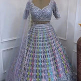 Classy Flared Mirror Work Lehenga