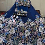 Bluish Embroidered Designer Lehenga