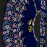 Bluish Embroidered Designer Lehenga