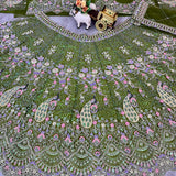 Bridal Peacock Embroidered Lehenga