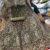 Bridal Peacock Embroidered Lehenga