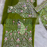 Bridal Peacock Embroidered Lehenga