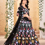Floral Embroidered Work Bridal Lehenga