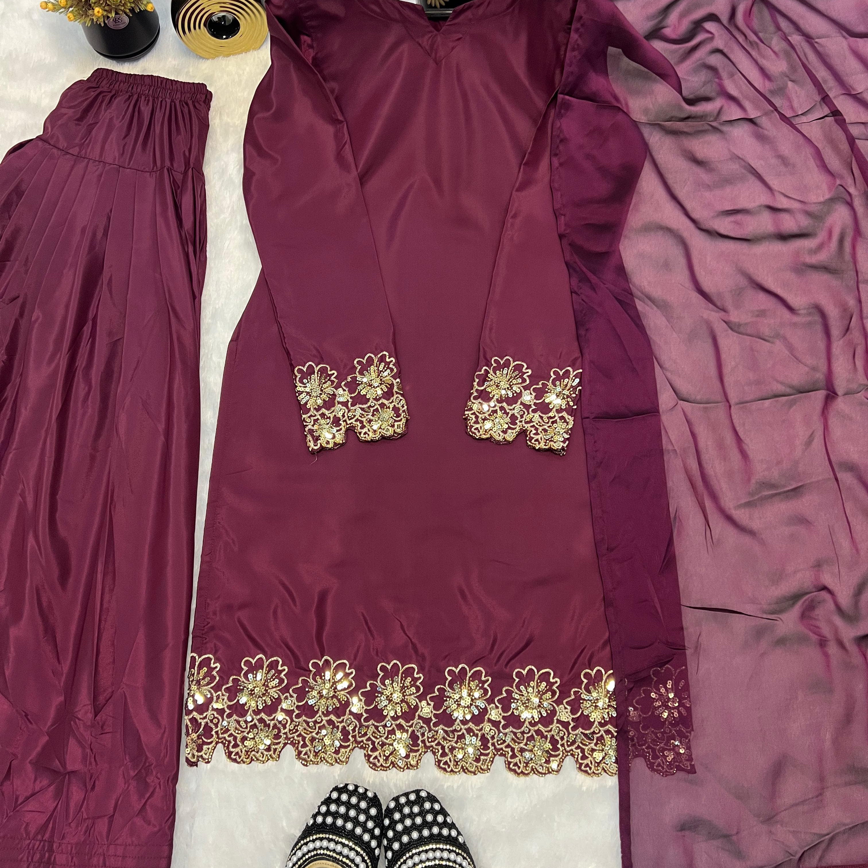 Designer Look top with Fancy Salwar