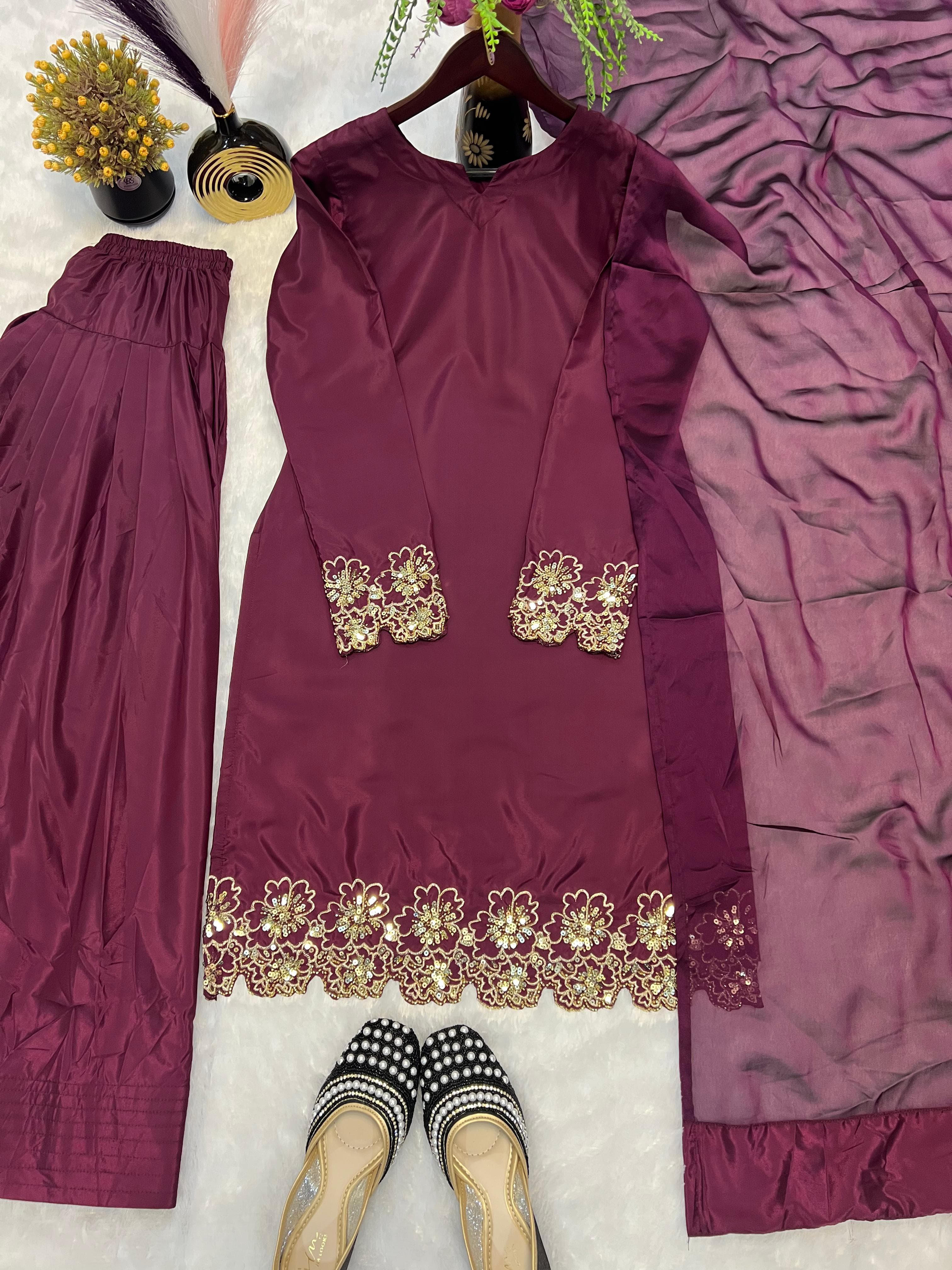 Designer Look top with Fancy Salwar