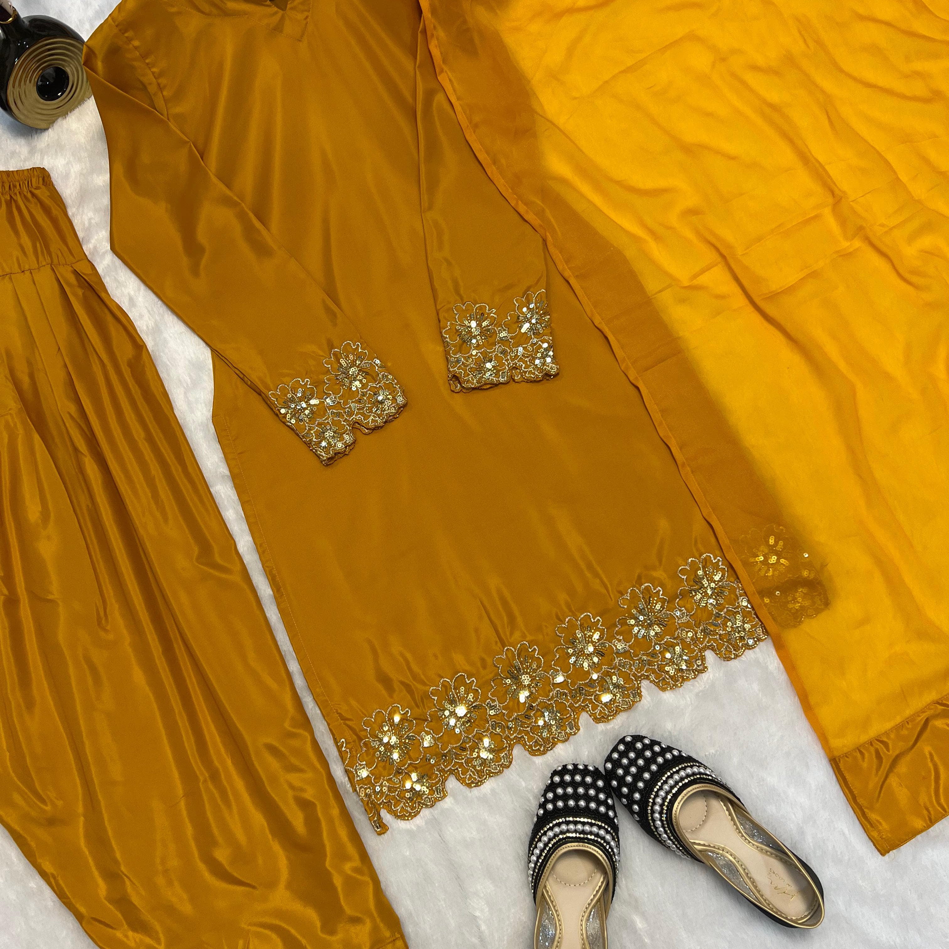 Designer Look top with Fancy Salwar