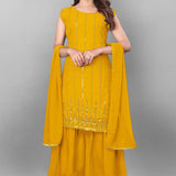 Premium Geogette Embroidered Suit