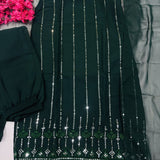 Premium Geogette Embroidered Suit