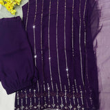 Premium Geogette Embroidered Suit