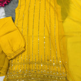 Premium Geogette Embroidered Suit