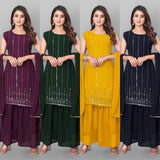 Premium Geogette Embroidered Suit