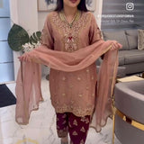 Peach Classic Silk Suit Collection