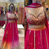 Trending Colourful Embroidered Lehenga