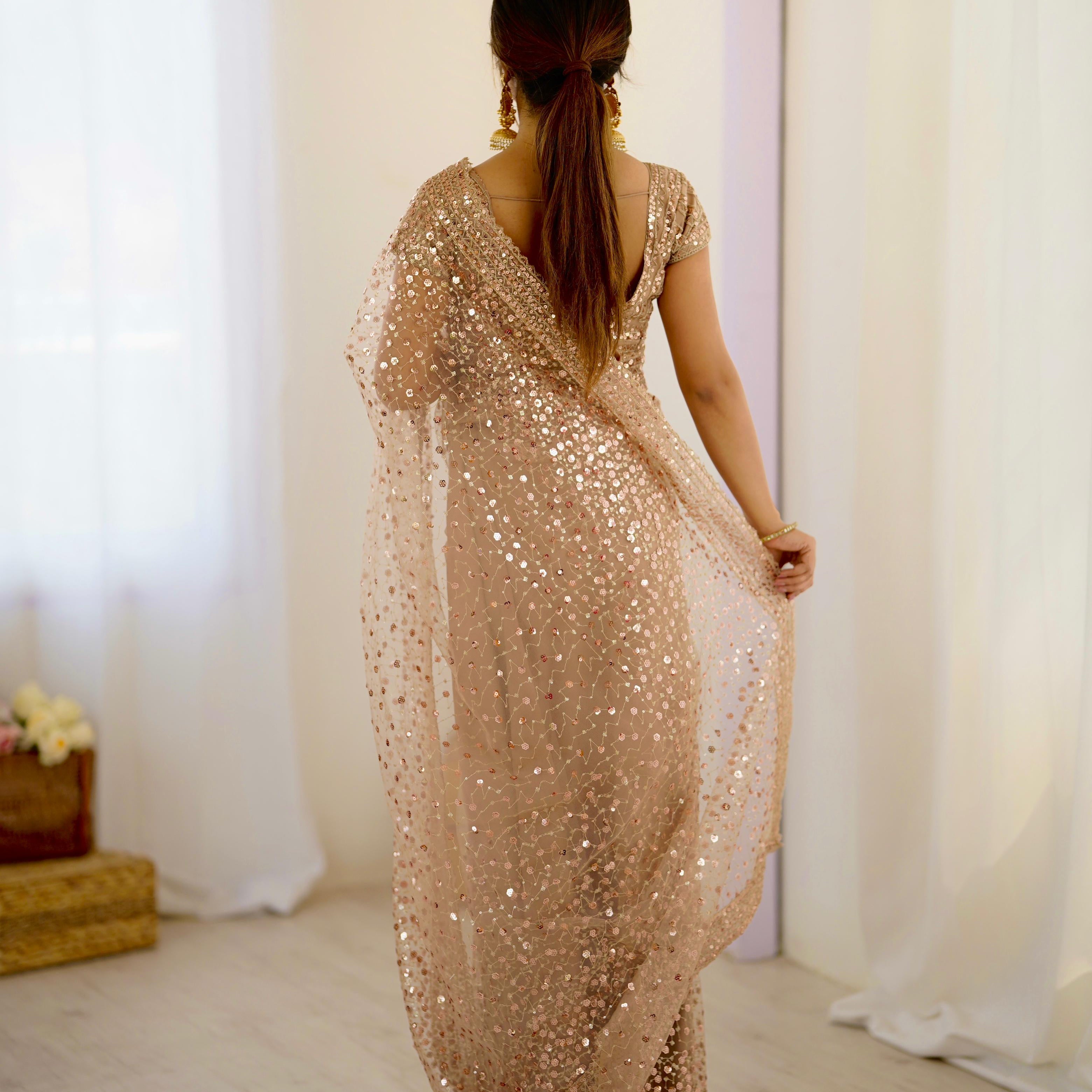 Glitter Premium Bollywood Net Saree