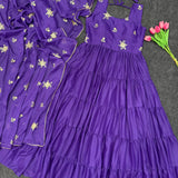 Violet Flair Crafted Anarkali Suit