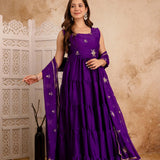 Violet Flair Crafted Anarkali Suit