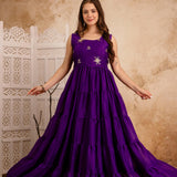 Violet Flair Crafted Anarkali Suit