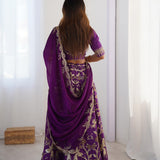 Slay Purple Bridal Wedding Lehenga