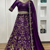 Slay Purple Bridal Wedding Lehenga