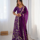 Slay Purple Bridal Wedding Lehenga