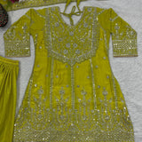 Designer Partywear Top Plazzo