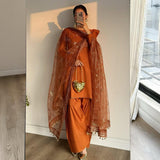 Designer Natural Creap Straight Suit