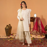 Designer Natural Creap Straight Suit