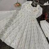 Pure White Designer Anarkali Gown