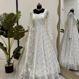 Pure White Designer Anarkali Gown