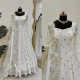 Pure White Designer Anarkali Gown