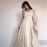 Pure White Designer Anarkali Gown