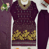 Exclusive Faux Georgette Straight Suit
