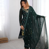 Exclusive Faux Georgette Straight Suit